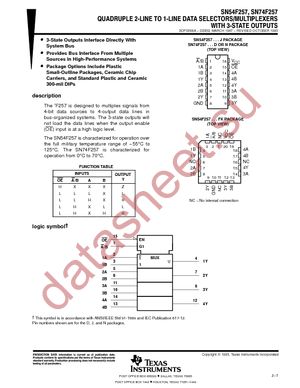 SN74F257DE4 datasheet  